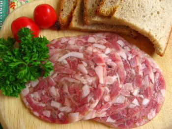 Presswurst geschnitten