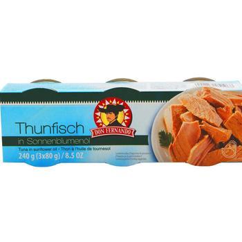 Thunfisch in Sonnenblumenl 240g (3x80g)