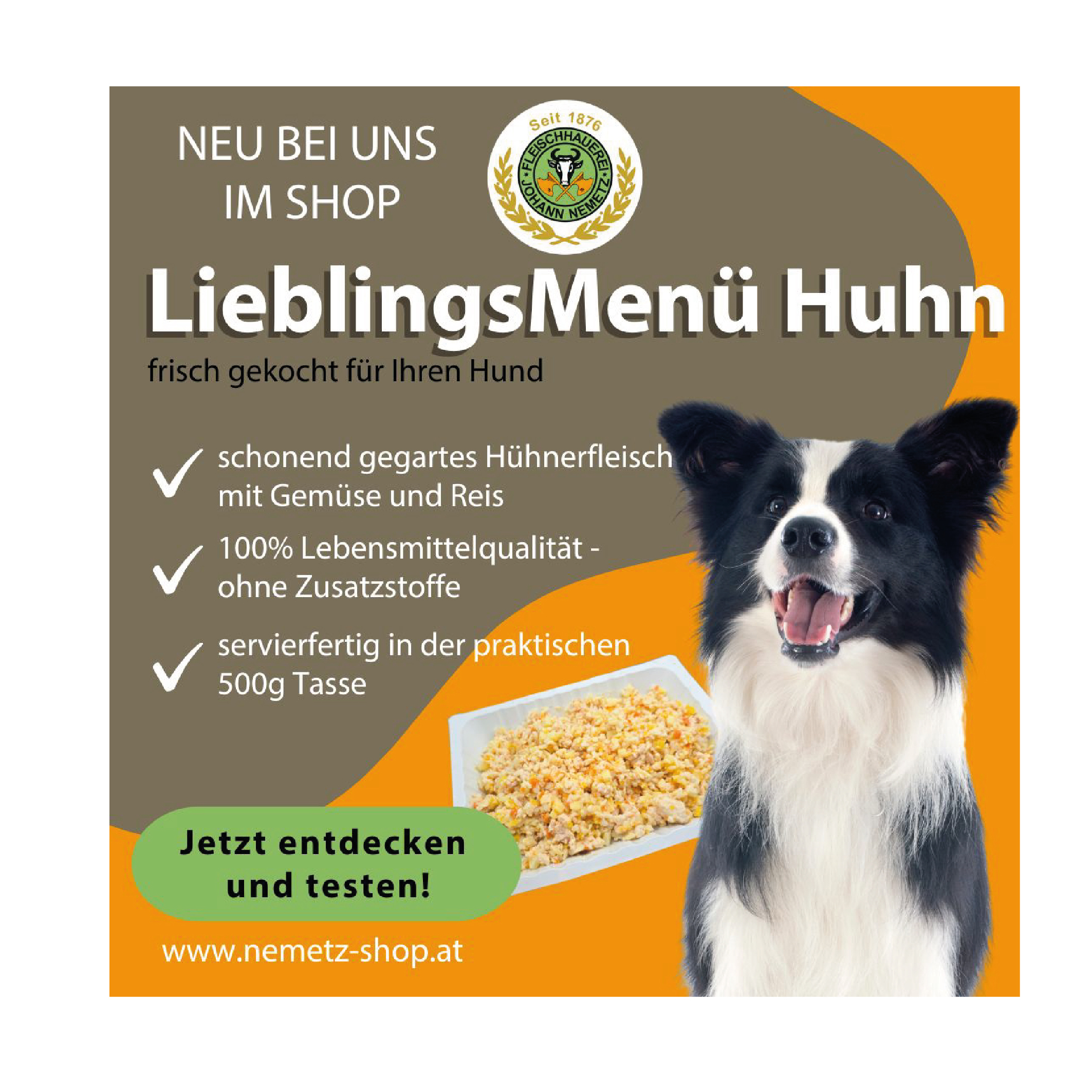 Hund Lieblings-Men HUHN