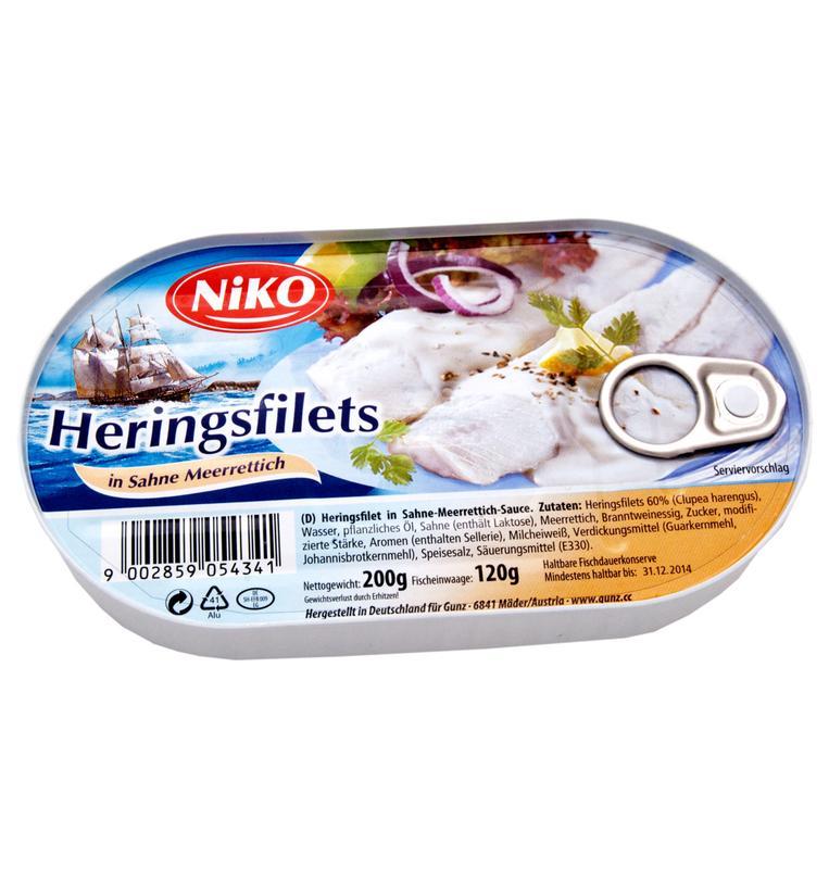 Heringsfilet Sahne Meerrettich