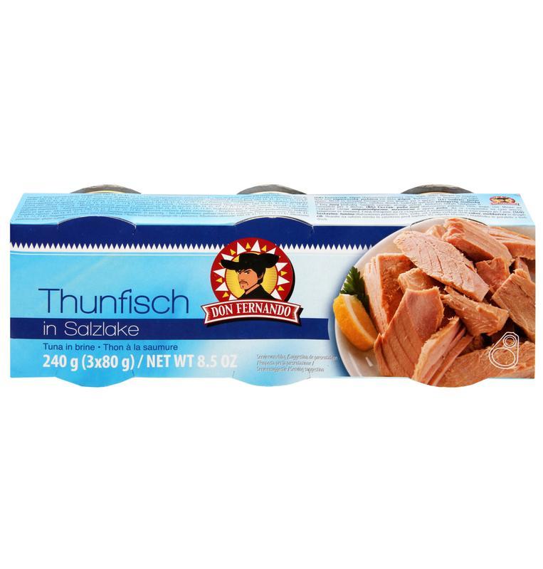 Thunfisch in Salzlake 240g (3x80g)