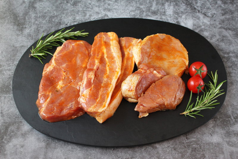 Schweine Grill-Mix Teller mariniert