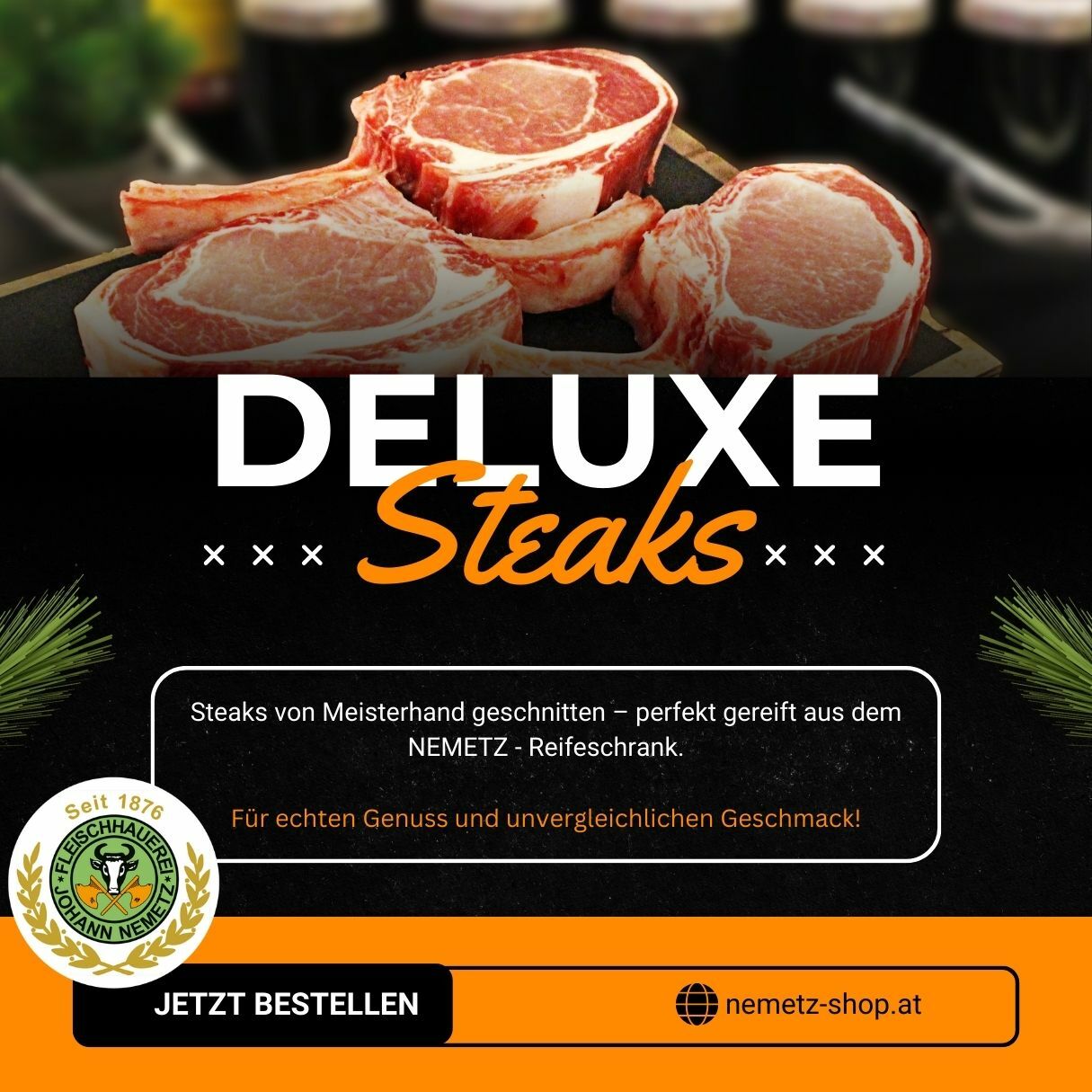 DELUXE DRY AGED SCHWEIN Hochrippe mit Knochen STEAK MANGALITZA/DUROC
