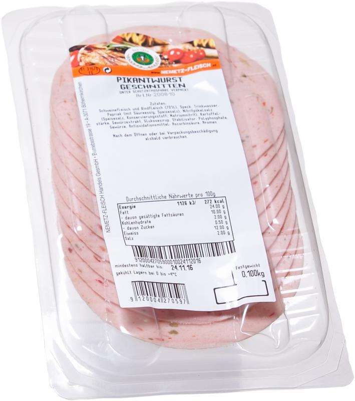 Pikante geschnitten 100gr. Brief Pikante geschnitten 100gr. Brief