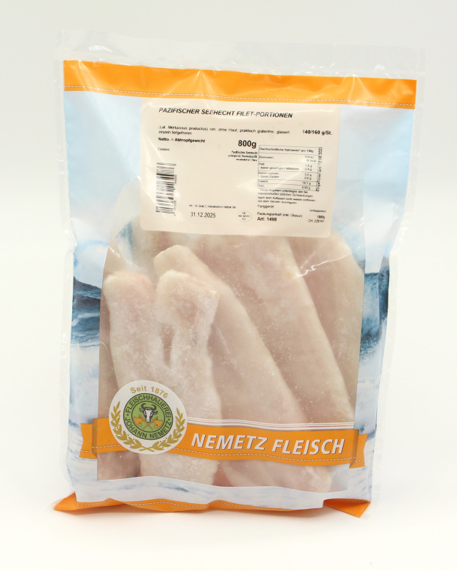 Seehechtfilet ohne Haut 140/160