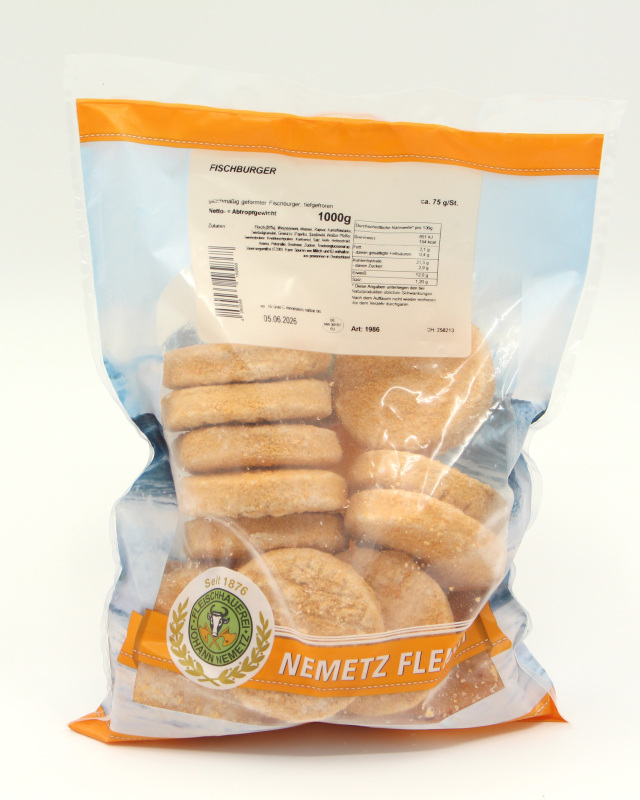 Fischburger ca. 75g paniert Fischburger ca. 75g paniert