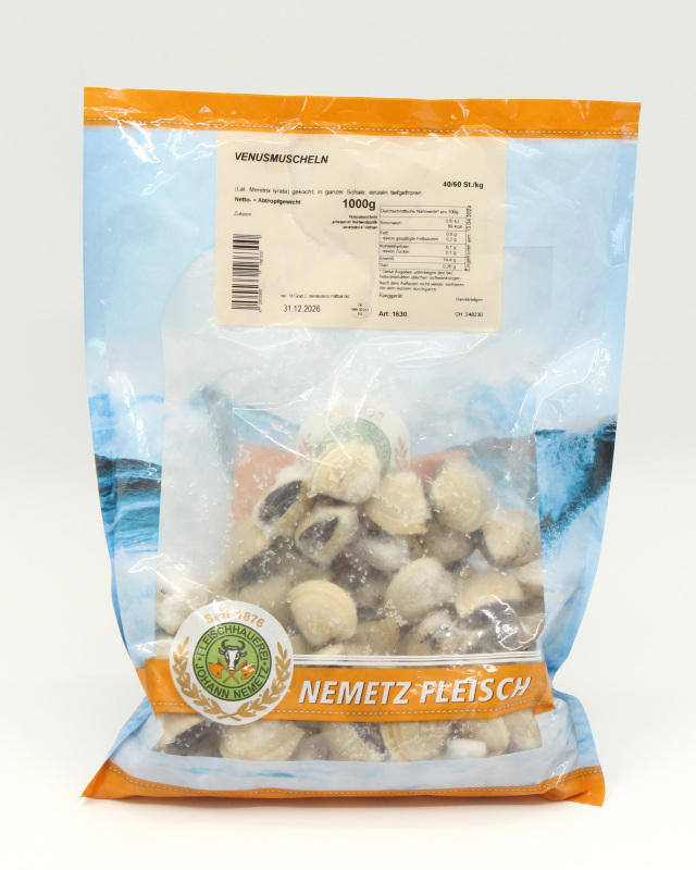 Venusmuscheln gekocht mit Schale 40/60